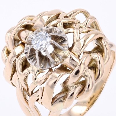Anello d'oro e diamanti d'epoca