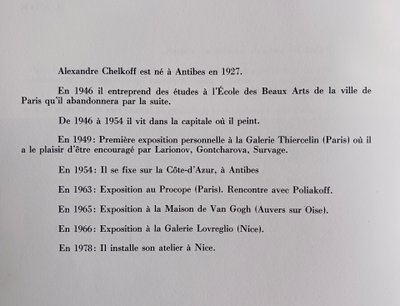 ALEXANDER CHELKOFF 1926/2003