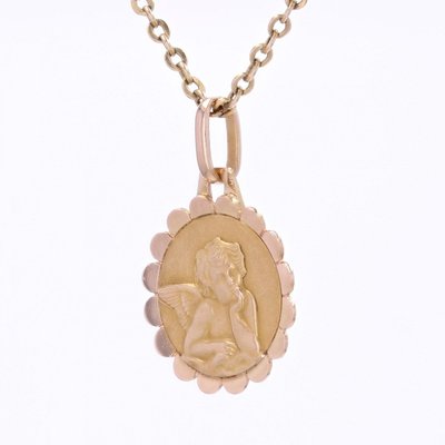 Antike Medaille Angelot Roségold