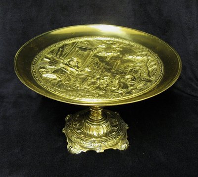 Gilded Bronze Bowl Ornamented with a Mythological Scene.