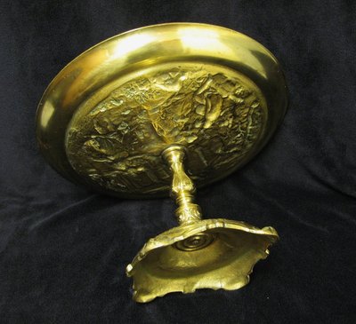Gilded Bronze Bowl Ornamented with a Mythological Scene.