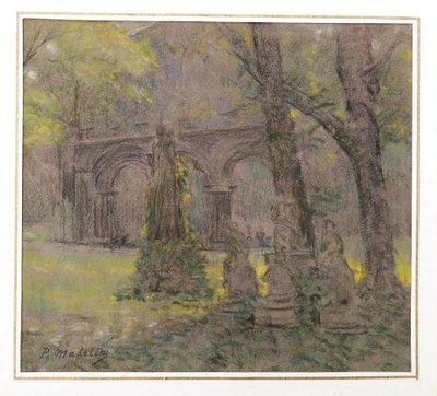 Paul MADELINE, Parc animé devant une église