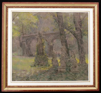 Paul MADELINE, Parc animé devant une église