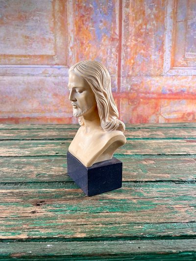 Bust of Christ Signed A. Giannelli antique Italian sculpture