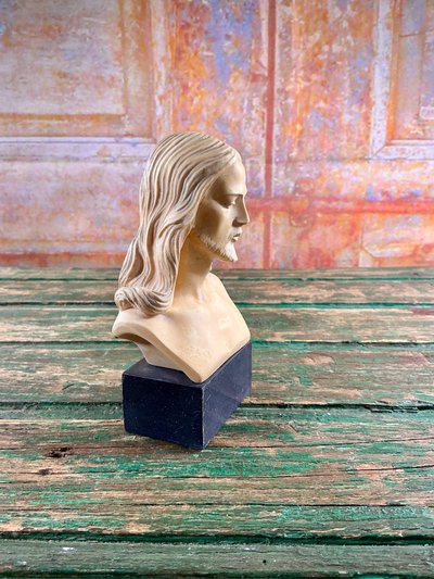 Bust of Christ Signed A. Giannelli antique Italian sculpture
