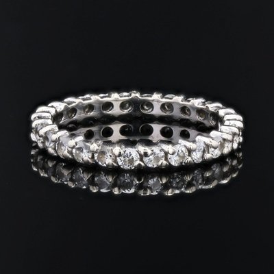 Fine alliance diamants tour complet or blanc