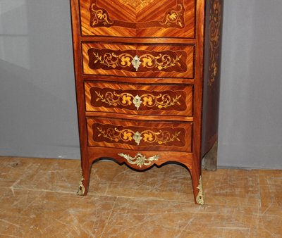 Sekretär im Stil von Louis XV gestempelt A. Monin Ende XIX