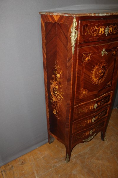 Sekretär im Stil von Louis XV gestempelt A. Monin Ende XIX