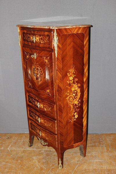 Sekretär im Stil von Louis XV gestempelt A. Monin Ende XIX