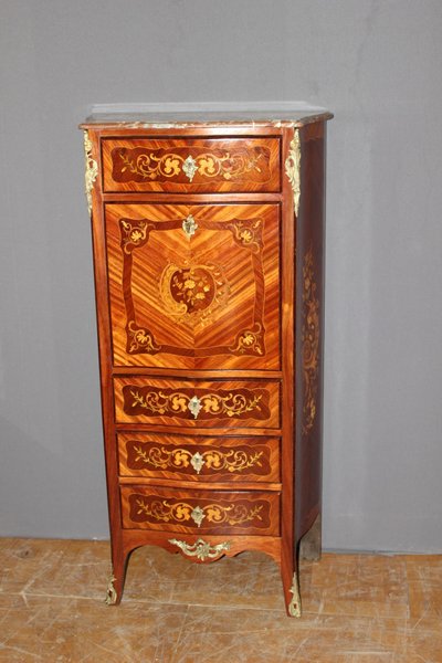 Sekretär im Stil von Louis XV gestempelt A. Monin Ende XIX