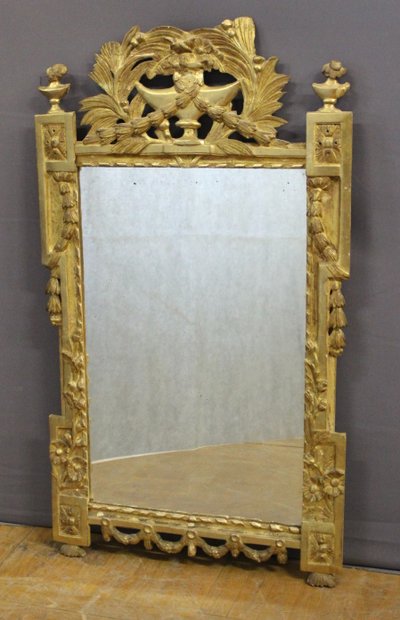 Specchio in legno dorato Luigi XVI XVIII