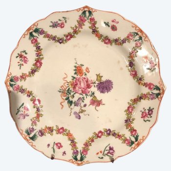 Plate - Porcelain - Compagnie des Indes - 18th century