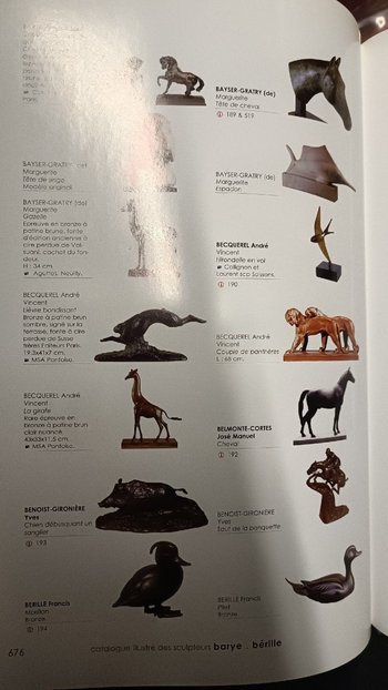 Scultura in terracotta - Braques de Weimar - André Becquerel - XX secolo
