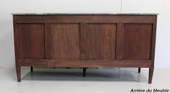 Louis XVI Sideboard in Cuban Mahogany and Flamed Marble - XVIIIth