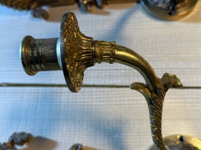 Pair of Empire style bronze sconces