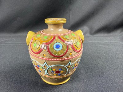 Sarreguemines Terre d'Egypte, piccola candela di charme a forma di Dame Jeanne