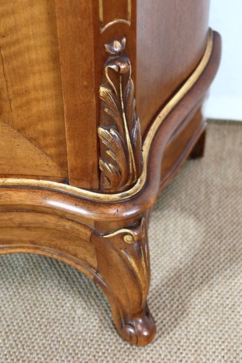 Cabinet between two in Walnut, Rocaille style - Period 1900