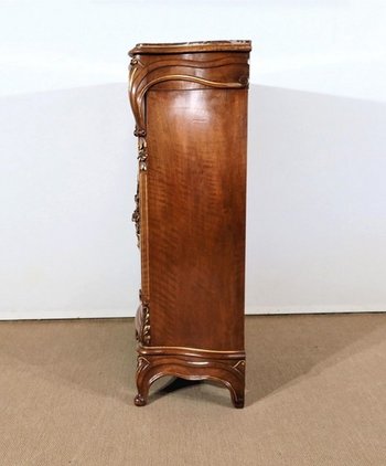 Cabinet between two in Walnut, Rocaille style - Period 1900