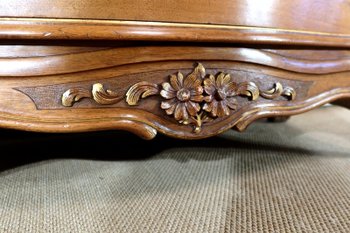 Cabinet between two in Walnut, Rocaille style - Period 1900