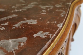 Cabinet between two in Walnut, Rocaille style - Period 1900
