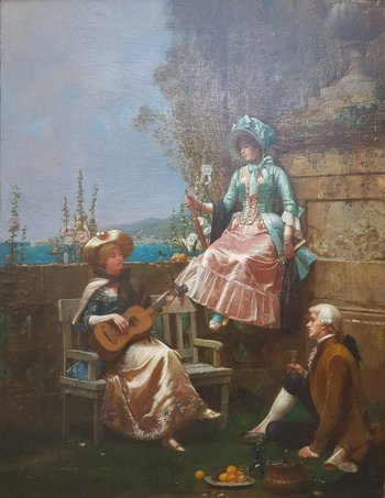 Georges DEVY - Scène galante en Italie