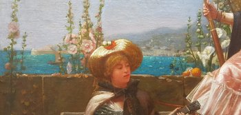 Georges DEVY - Scène galante en Italie