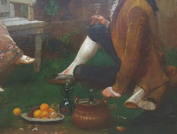 Georges DEVY - Scène galante en Italie