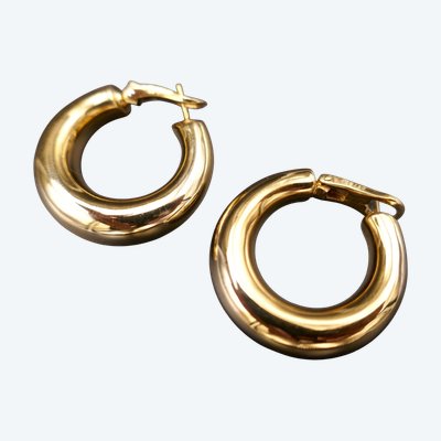 Orecchini CHAUMET Creole, collezione "Anneau", oro giallo 18 carati.
