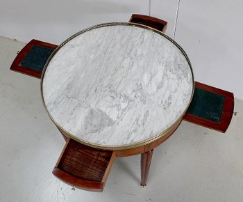 Table Bouillotte en Acajou, goût Louis XVI – Début XXe