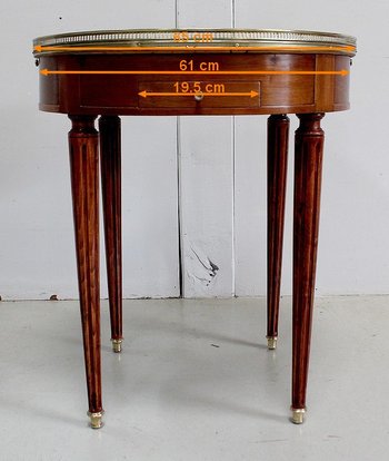 Table Bouillotte en Acajou, goût Louis XVI – Début XXe
