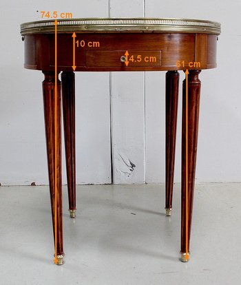 Table Bouillotte en Acajou, goût Louis XVI – Début XXe