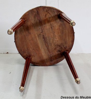 Table Bouillotte en Acajou, goût Louis XVI – Début XXe