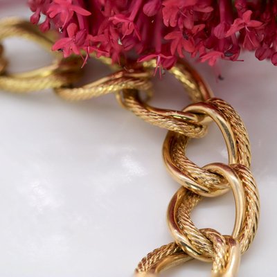 Bracciale a doppia catena in oro giallo