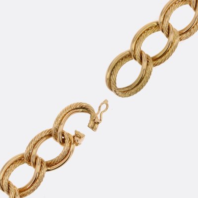 Bracciale a doppia catena in oro giallo