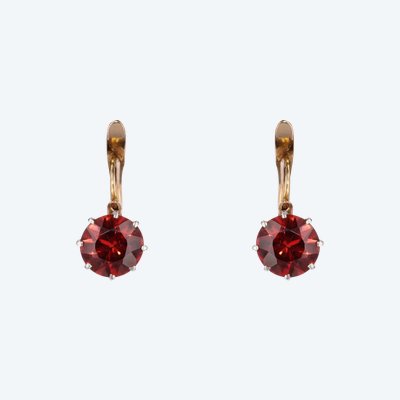 Garnet Sleeper Earrings