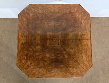 Art Deco Pedestal Table in Walnut and Cherry - 1930/1940