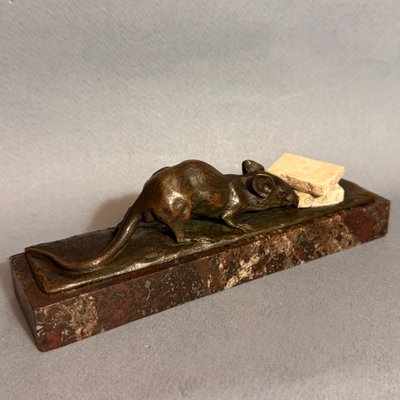 Bronze sculpture "Sugar Mouse" by M. Prost