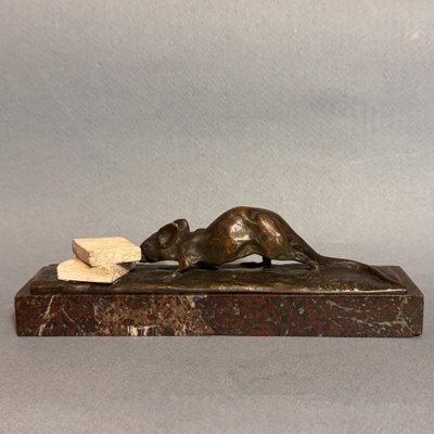 Bronze sculpture "Sugar Mouse" by M. Prost