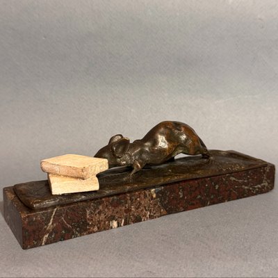 Bronze sculpture "Sugar Mouse" by M. Prost