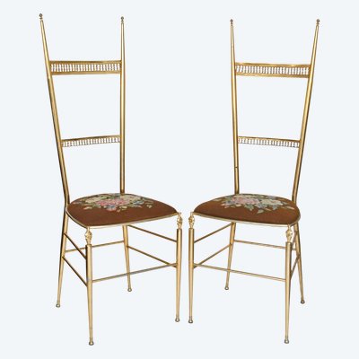 Paar Chiavari-Hochlehnerstühle