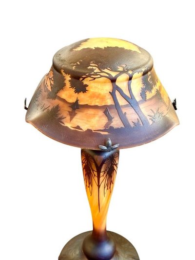 Daum Nancy Jugendstil Pilzlampe "Seascape"