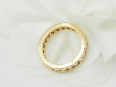 Alliance tour complet en or jaune et diamants 1,32ct