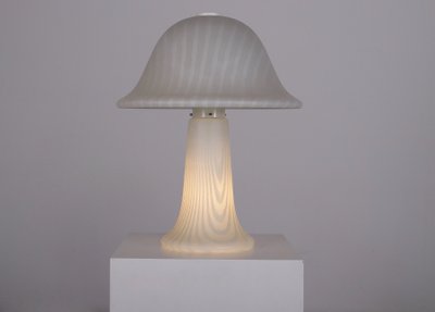 Große Zebra-Pilzlampe mit zwei Leuchten