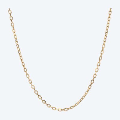 Long Chain In Yellow Gold With Filed Curb Link