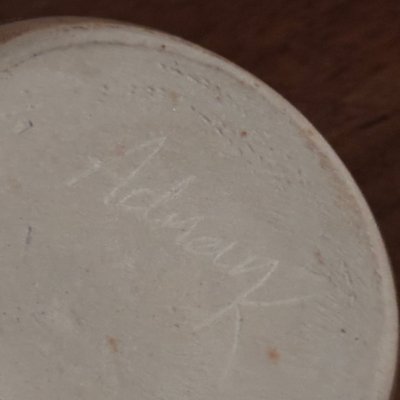 Vaso antropomorfo Korukcu Adnan in gres smaltato raffigurante un volto
