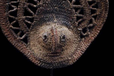 Yam mask, tribal art, Oceanian art, basketry, Papua New Guinea, Oceanian art, 20 cm