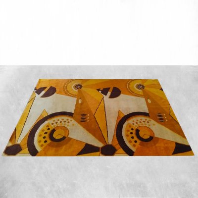 1950s Constructivist Mechanical Futuristic Rug/Tapestry. Made in France