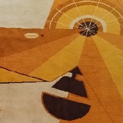 1950s Constructivist Mechanical Futuristic Rug/Tapestry. Made in France