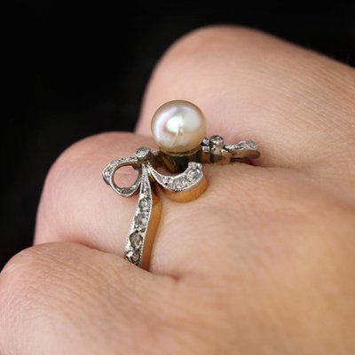 Belle Epoque Fine Pearl And Diamond Ring