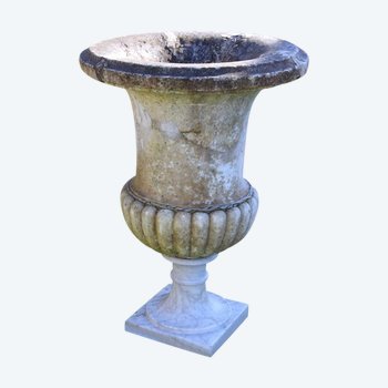 Paire de vases Médicis en marbre, XIXe siècle 